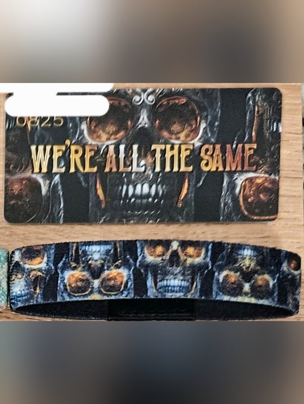 ZOX "WE'RE ALL THE SAME" #825 Interactive Halloween Coffin Day 1 Med Wristband